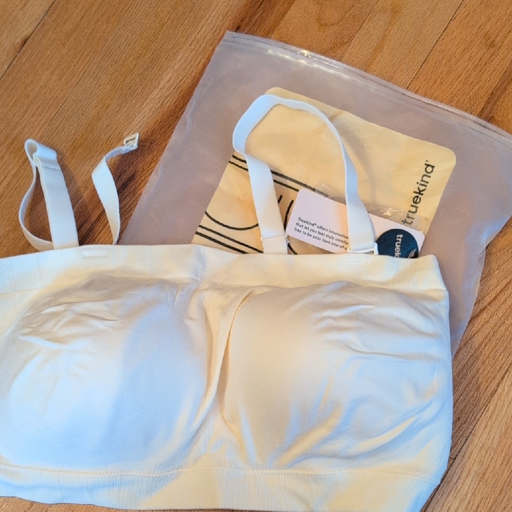 Truekind Women's Cream Bandeau Bra